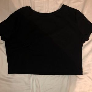 Plain Black Crop Top